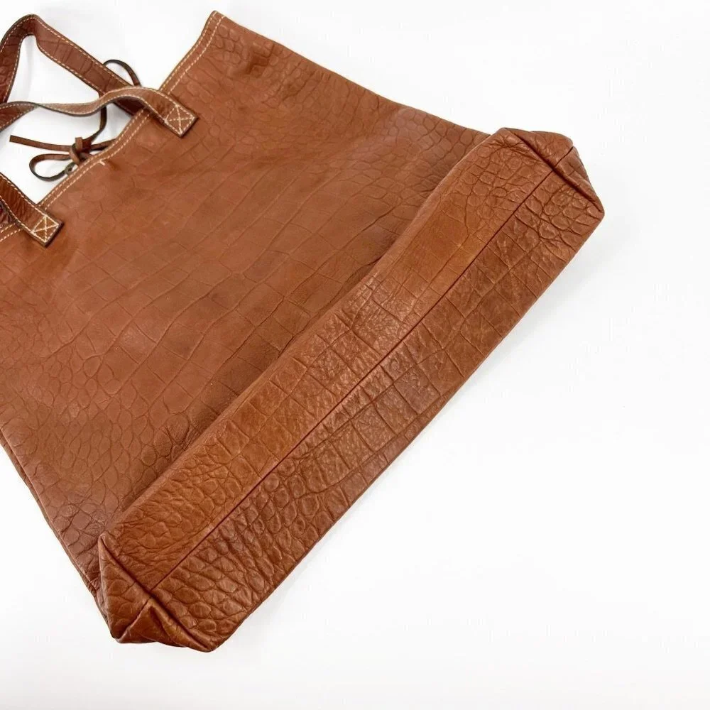 ✅ DIMONI REPTILE EMBOSSED LEATHER HOBO‎ BAG WITH CHEETAH LINING